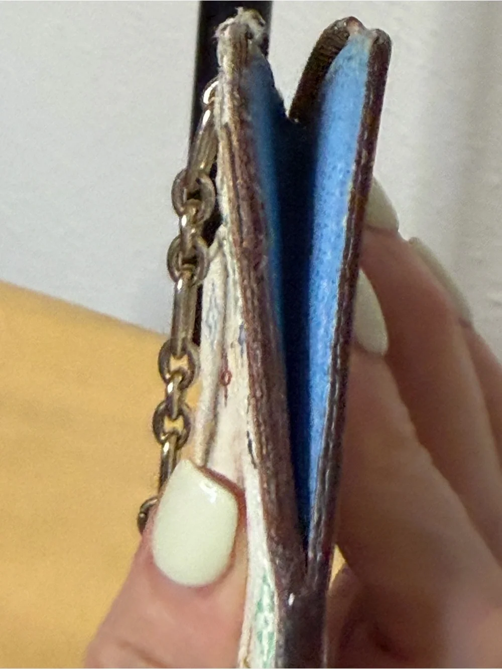 LV Takashi Murakami White Multicolore Key Pouch Coin Purse Vintage